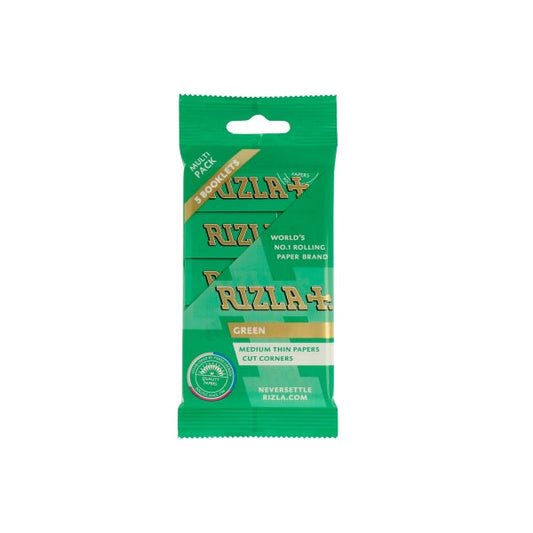 5 Pack Green Regular Rizla Rolling Papers (Flow Pack) | Rizla | Hall of Vape |  | Smoking Products