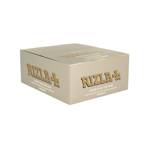 50 Silver King Size Slim Rizla Rolling Papers | Rizla | Hall of Vape |  | Smoking Products