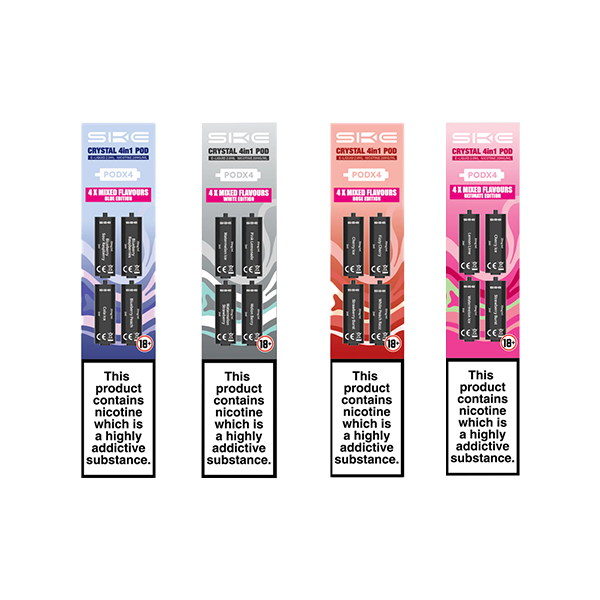 20mg SKE Crystal 4in1 2400 Replacement Pods 2400 Puffs | SKE | Hall of Vape |  | Vaping Products