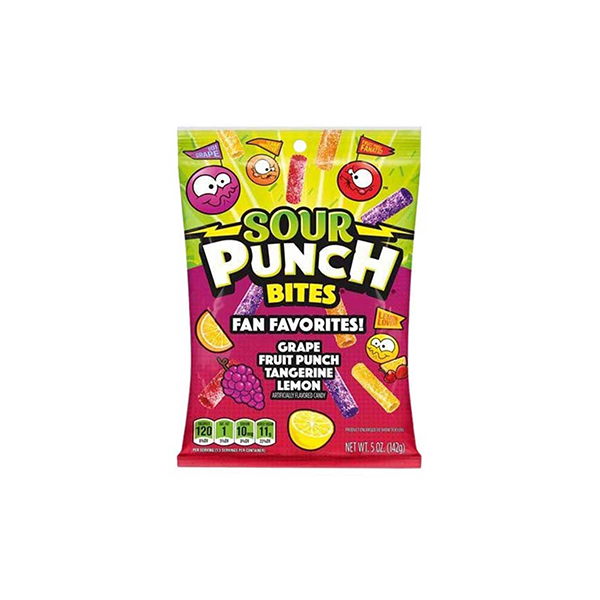 USA Sour Punch Bites Fan Favourites Share Bags - 142g - Past Best Before date | Sour Punch Bites | Hall of Vape |  | American Confectionary