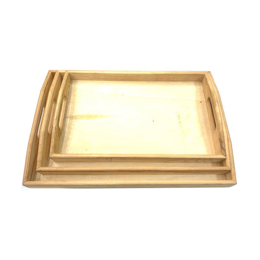 Wooden Rolling Tray Set Pack of 3 - YD021 | Unbranded | Hall of Vape |  | Smoking Products