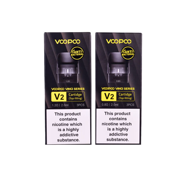 VooPoo Vinci V2 Replacement Cartridge Pods 0.8Ω/1.2Ω - 3Pcs | Voopoo | Hall of Vape |  | Vaping Products