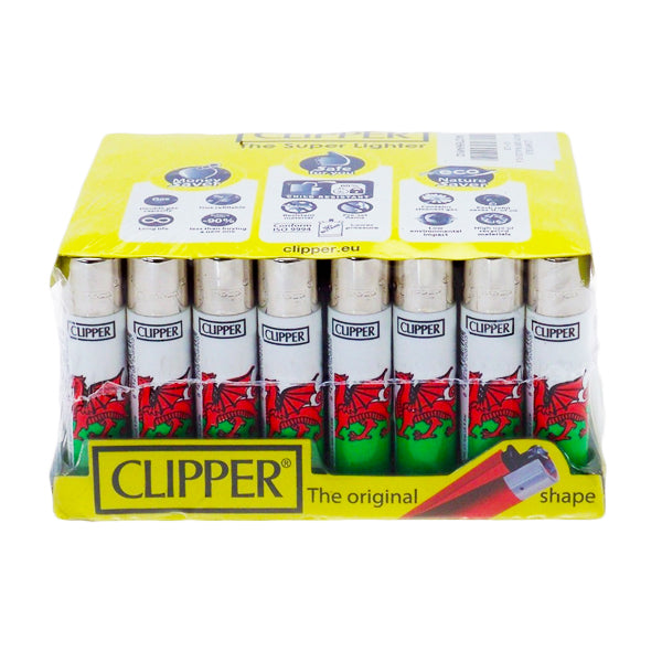 40 Clipper Refillable Classic Lighters Wales Flag - CL5C047UKH | Clipper | Hall of Vape |  | Smoking Products