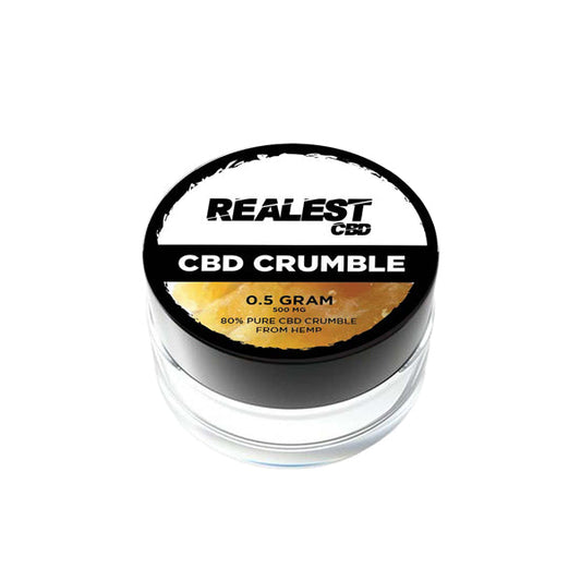 Realest CBD 500mg 80% Broad Spectrum CBD Crumble (BUY 1 GET 1 FREE) | Realest CBD | Hall of Vape |  | CBD Products