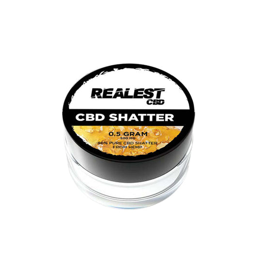 Realest CBD 500mg Broad Spectrum CBD Shatter (BUY 1 GET 1 FREE) | Realest CBD | Hall of Vape |  | CBD Products