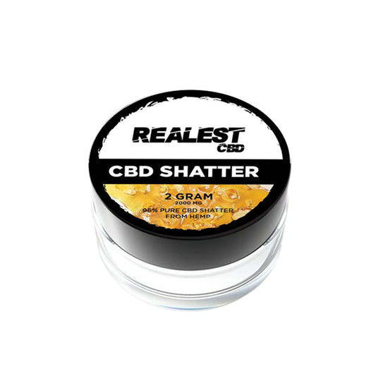 Realest CBD 2000mg Broad Spectrum CBD Shatter (BUY 1 GET 1 FREE) | Realest CBD | Hall of Vape |  | CBD Products