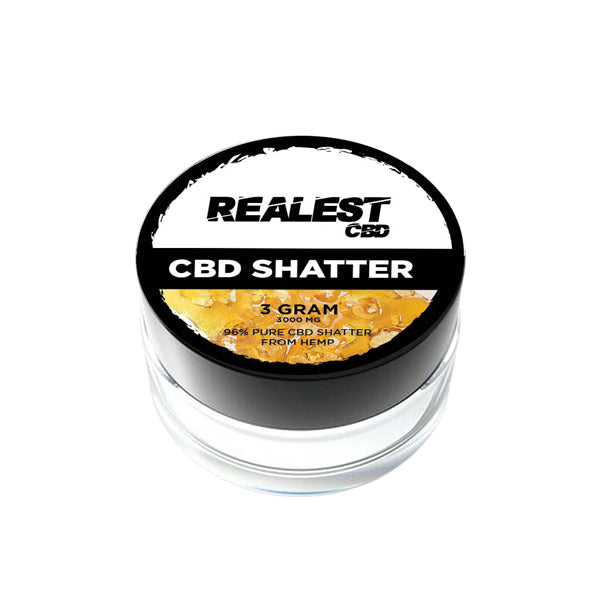 Realest CBD 3000mg Broad Spectrum CBD Shatter (BUY 1 GET 1 FREE) | Realest CBD | Hall of Vape |  | CBD Products