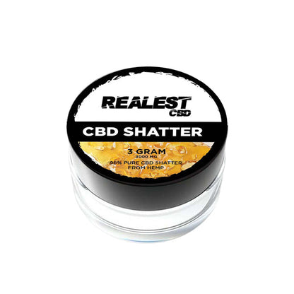 Realest CBD 3000mg Broad Spectrum CBD Shatter (BUY 1 GET 1 FREE) | Realest CBD | Hall of Vape |  | CBD Products