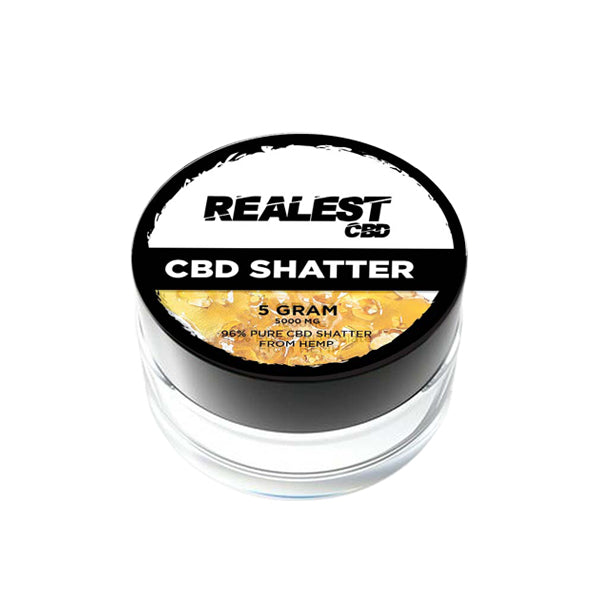 Realest CBD 5000mg Broad Spectrum CBD Shatter (BUY 1 GET 1 FREE) | Realest CBD | Hall of Vape |  | CBD Products