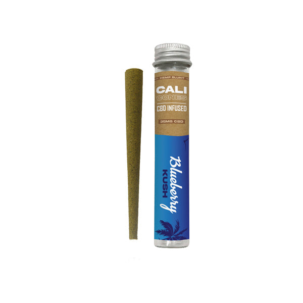 CALI CONES Hemp 30mg Full Spectrum CBD Infused Cone - Blueberry Kush | The Cali CBD Co | Hall of Vape |  | Smoking Products