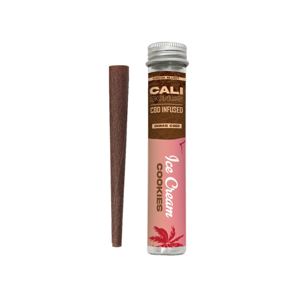 CALI CONES Cocoa 30mg Full Spectrum CBD Infused Cone - Ice Cream Cookies | The Cali CBD Co | Hall of Vape |  | Smoking Products