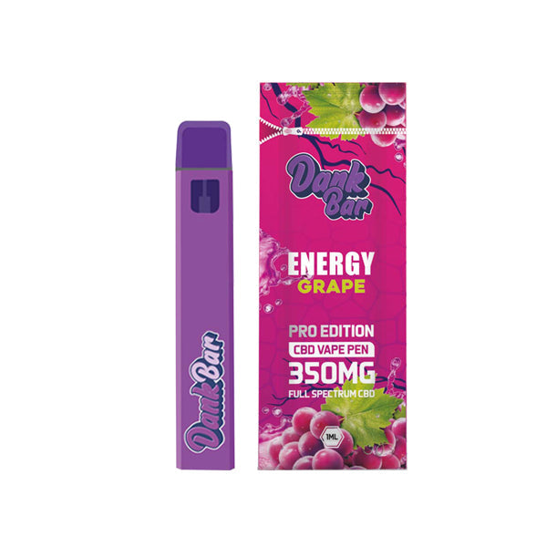 Dank Bar Pro Edition 350mg Full Spectrum CBD Vape Disposable by Purple Dank - 12 flavours (BUY 1 GET 1 FREE)