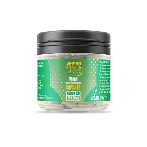 Why So CBD? 600mg Broad Spectrum CBD Vegan Capsules - 30 Caps | Why So CBD | Hall of Vape |  | CBD Products