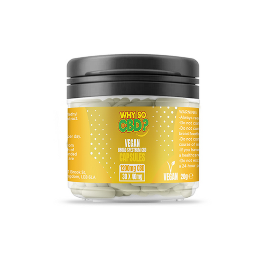 Why So CBD? 1200mg Broad Spectrum CBD Vegan Capsules - 30 Caps | Why So CBD | Hall of Vape |  | CBD Products