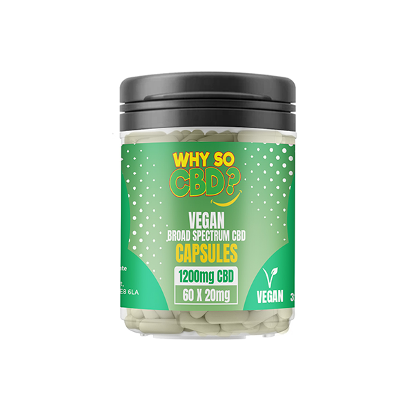 Why So CBD? 1200mg Broad Spectrum CBD Vegan Capsules - 60 Caps | Why So CBD | Hall of Vape |  | CBD Products