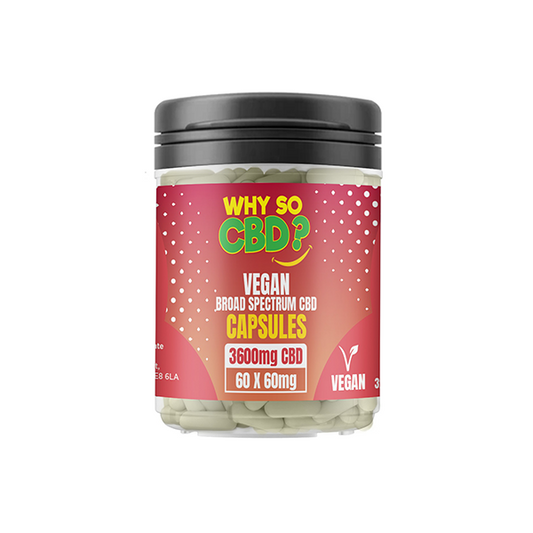 Why So CBD? 3600mg Broad Spectrum CBD Vegan Capsules - 60 Caps | Why So CBD | Hall of Vape |  | CBD Products