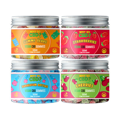 Why So CBD? 500mg Broad Spectrum CBD Small Vegan Gummies - 11 Flavours