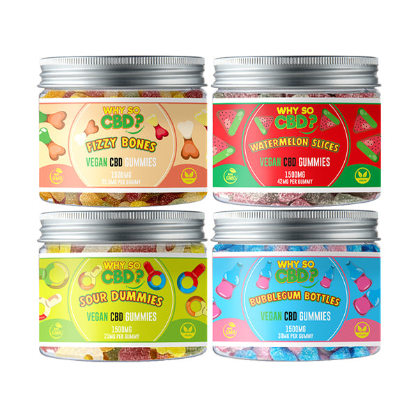 Why So CBD? 1500mg Broad Spectrum CBD Small Vegan Gummies - 11 Flavours | Why So CBD | Hall of Vape |  | CBD Products