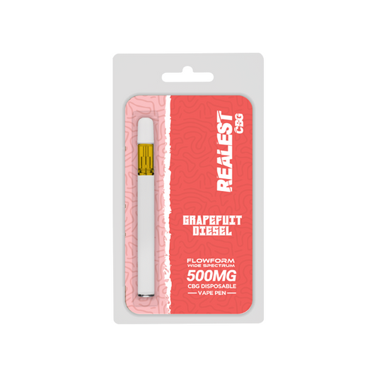 Realest CBG 500mg Flowform Wide Spectrum CBG Disposable Vape Pen 170 Puffs (BUY 1 GET 1 FREE) | Realest CBD | Hall of Vape |  | CBD Products