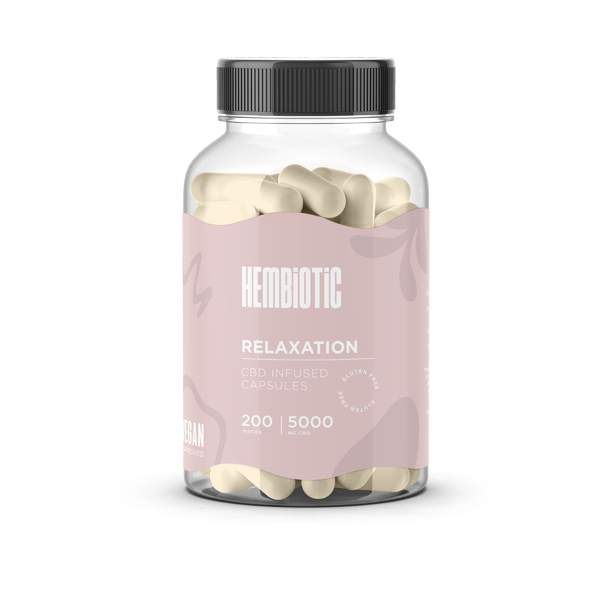 Hembiotic 5000mg Bulk Functional CBD Capsules - 200 Caps | Hembiotic | Hall of Vape |  | CBD Products