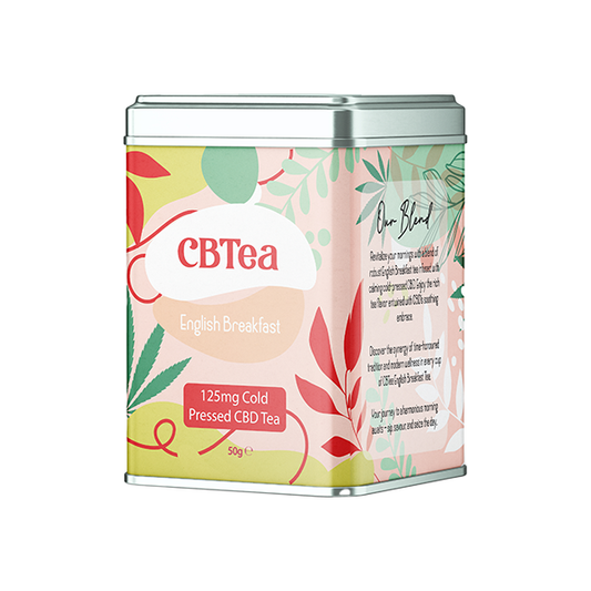 CBTea 125mg Cold Pressed Full Spectrum CBD English Breakfast 50g | CBTea | Hall of Vape |  | CBD Products