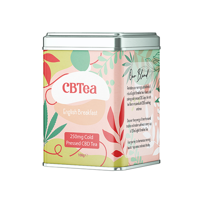 CBTea 250mg Cold Pressed Full Spectrum CBD English Breakfast Tea - 100g | CBTea | Hall of Vape |  | CBD Products