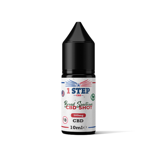 1 Step CBD 500mg Broad Spectrum CBD Shot 10ml | 1 Step CBD | Hall of Vape |  | CBD Products