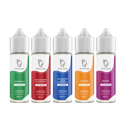 Bulk Buy 0mg EFFIN Juice 50ml Shortfill (50VG/50PG) - Multipacks (10, 25 & 50) | EFFIN Juice | Hall of Vape |  | Vaping Products