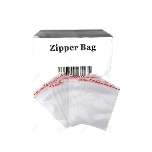 5 x Zipper Branded 100mm x 100mm Clear Bags | Zipper | Hall of Vape |  | Smoking Products