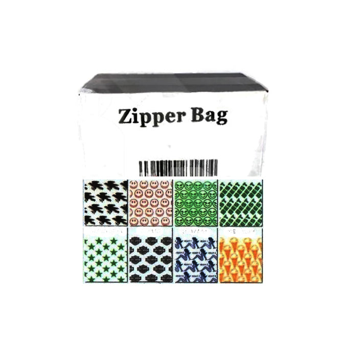 5 x Zipper Branded 2 x 2 Printed Baggies | Zipper | Hall of Vape |  | Smoking Products